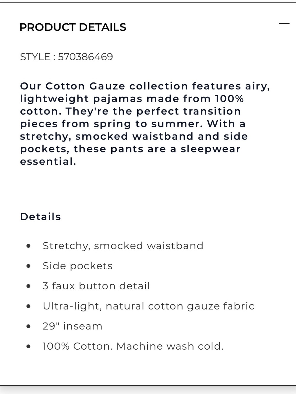 LAST CALL! Will ship Monday! NWT Soma Cotton Gauze Pajama SET - Picture 6 of 7